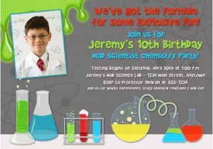 Science themed Party Invitations Free Printable Mad Science Birthday Party Invitations