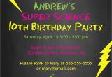 Science themed Party Invitations Science theme Birthday Party Invitations Crafty Chick