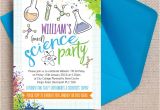 Science themed Party Invitations Science themed Kids Birthday Party Invites Inspiration