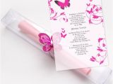 Scroll Invitations for Quinceaneras Quinceanera Scroll Invitations Kit butterflies Box
