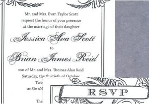 Scroll Wedding Invitations with Rsvp Cards Free Wedding Invitation Printable Download Black Scroll