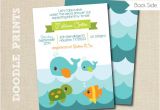 Sea Creature Baby Shower Invitations Ocean Invitation Printable Baby Shower Invitation Sea