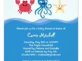 Sea Creature Baby Shower Invitations Sea Creatures Baby Shower Invitation 5 25" Square