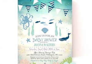 Sea Creature Baby Shower Invitations Sea Creatures Baby Shower Invitation Sea Animals