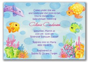 Sea themed Baby Shower Invitations Beach Baby Shower Invitations