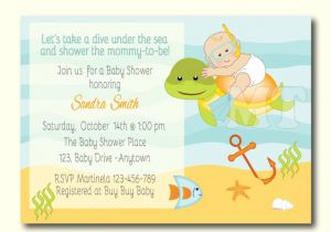 Sea themed Baby Shower Invitations Custom Under the Sea Baby Shower Invite Ocean theme Baby