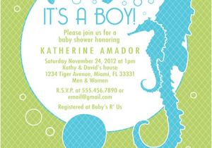 Sea themed Baby Shower Invitations Sea and Ocean theme Baby Shower Invitation Custom Boy