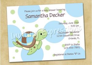 Sea Turtle Baby Shower Invitations Items Similar to Sea Turtle Baby Shower Invitations In