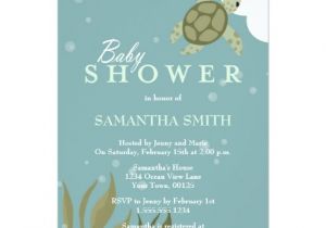 Sea Turtle Baby Shower Invitations Ocean theme Sea Turtle Baby Shower Invitation