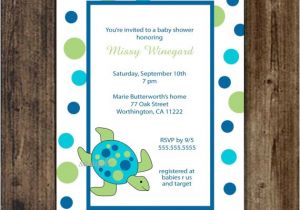 Sea Turtle Baby Shower Invitations Sea Turtle Baby Shower Invitation Print Your by