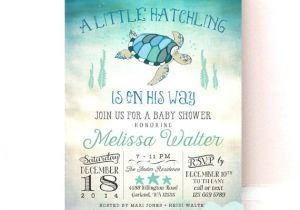 Sea Turtle Baby Shower Invitations Sea Turtle Baby Shower Invitation Under the by