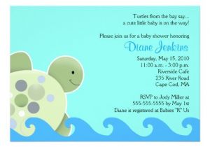 Sea Turtle Baby Shower Invitations Turtle Reef Seaturtle 5×7 Baby Shower Invitation