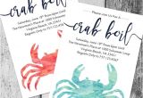 Seafood Boil Party Invitations Crab Boil Invitation Printable Crab Boil Invite by