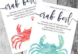 Seafood Boil Party Invitations Crab Boil Invitation Printable Crab Boil Invite by