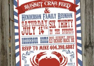 Seafood Boil Party Invitations Crab Feed or Seafood Boil Printable Party Invitation