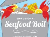 Seafood Boil Party Invitations Seafood Boil Clam Lobster Crab Bake Invitation Summer