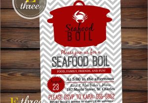 Seafood Boil Party Invitations Seafood Boil Invitation Shrimp Crab Boil Party Invitation