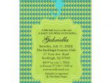 Seahorse Baby Shower Invitations Green Seahorse Baby Shower Invitation