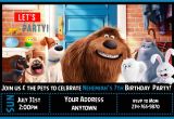 Secret Life Of Pets Party Invitations 12 the Secret Life Of Pets Birthday Party Invitations