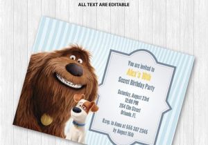 Secret Life Of Pets Party Invitations the Secret Life Of Pets Party Invitation