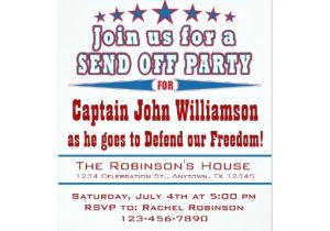 Send Off Party Invitation Card Military Deployment Send Off Party Invitation 5 Quot X 7