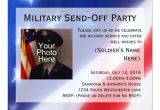 Send Off Party Invitation Card Patriotic Photo Military Send Off Party Invitation