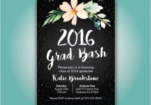 Senior Graduation Party Invitations Graduation Announcement Grad Party 2016 Grad Invite 5×7