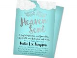 Sent From Heaven Baby Shower Invitations Heaven Sent Baby Shower Invitation Boy Baby by