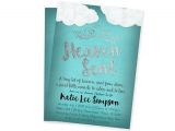 Sent From Heaven Baby Shower Invitations Heaven Sent Baby Shower Invitation Boy Baby Shower