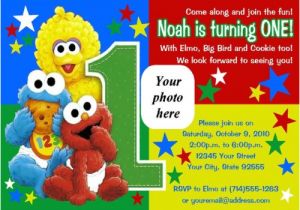 Sesame Street 1st Birthday Invitation Template Elmo Sesame Street Birthday Party Invitations Drevio