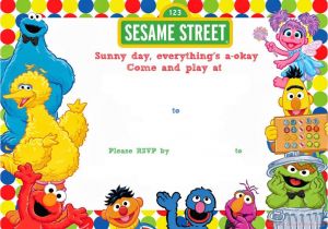 Sesame Street 1st Birthday Invitation Template Free Printable Sesame Street Birthday Invitation Sesame