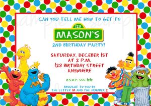 Sesame Street 1st Birthday Photo Invitations Sesame Street 2nd Birthday Invitations Best Party Ideas