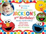Sesame Street 2nd Birthday Invitation Wording Sesame Street Birthday Party Invitation Digital or Printed
