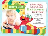 Sesame Street 2nd Birthday Invitation Wording Sesame Street Invitation Elmo Birthday Printable by