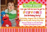 Sesame Street Birthday Party Invitations Personalized Girly Pink Elmo & Sesame Street Birthday Invitation Custom