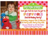 Sesame Street Birthday Party Invitations Personalized Girly Pink Elmo & Sesame Street Birthday Invitation Custom