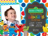 Sesame Street Birthday Party Invitations Personalized Sesame Street Birthday Party Invitation by Prettypaper