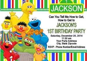 Sesame Street Birthday Party Invitations Personalized Sesame Street Birthday Party Invitations Custom