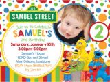 Sesame Street Customized Birthday Invitations Personalized Sesame Street Birthday Invitation Sample