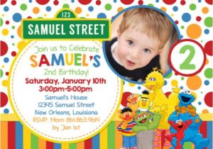 Sesame Street Customized Birthday Invitations Personalized Sesame Street Birthday Invitation Sample