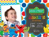 Sesame Street Customized Birthday Invitations Sesame Street Birthday Party Invitation by Prettypaperpixels