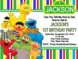 Sesame Street Customized Birthday Invitations Sesame Street Birthday Party Invitations Custom