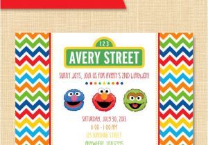 Sesame Street Party Invitations Personalized Sesame Street Style Friends Birthday Party Invitation Custom