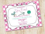 Sewing Party Invitations Sewing Party Invitation Sewing Birthday Party Gingham
