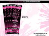 Sex and the City Bridal Shower Invitations and the City Party Invitations by Partypixieprintables