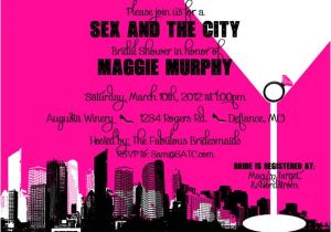 Sex and the City Bridal Shower Invitations and the City themed Bridal Shower Bachelorette by