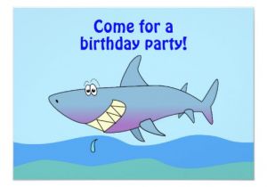 Shark Birthday Invitation Template Cute Cartoon Shark Birthday Invitations Template Zazzle