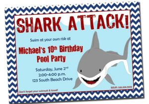 Shark Birthday Invitation Template Items Similar to Pool Party Shark Birthday Invitation