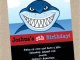Shark Birthday Invitation Template Shark Birthday Invitation Printable or Printed Shark Party