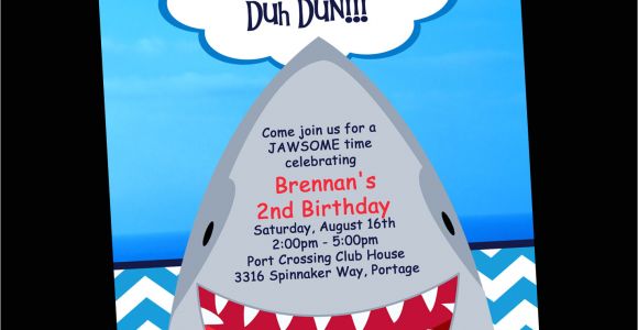 Shark Birthday Invitation Template Shark Birthday Invitation Printable Party Invite by